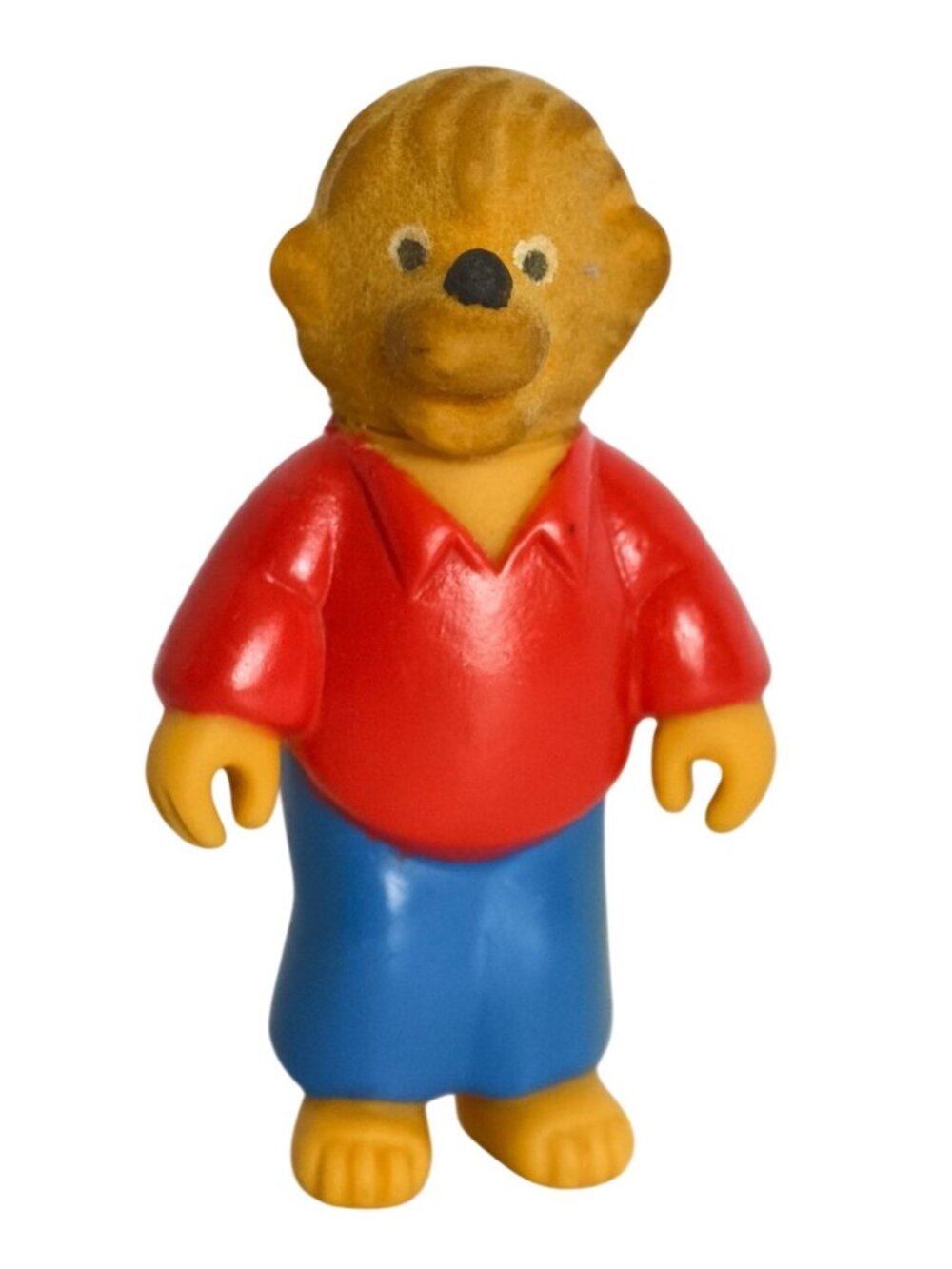 1988 Berenstain Bears Brother Bear Flocked Head Figure 3" Collectible Toy